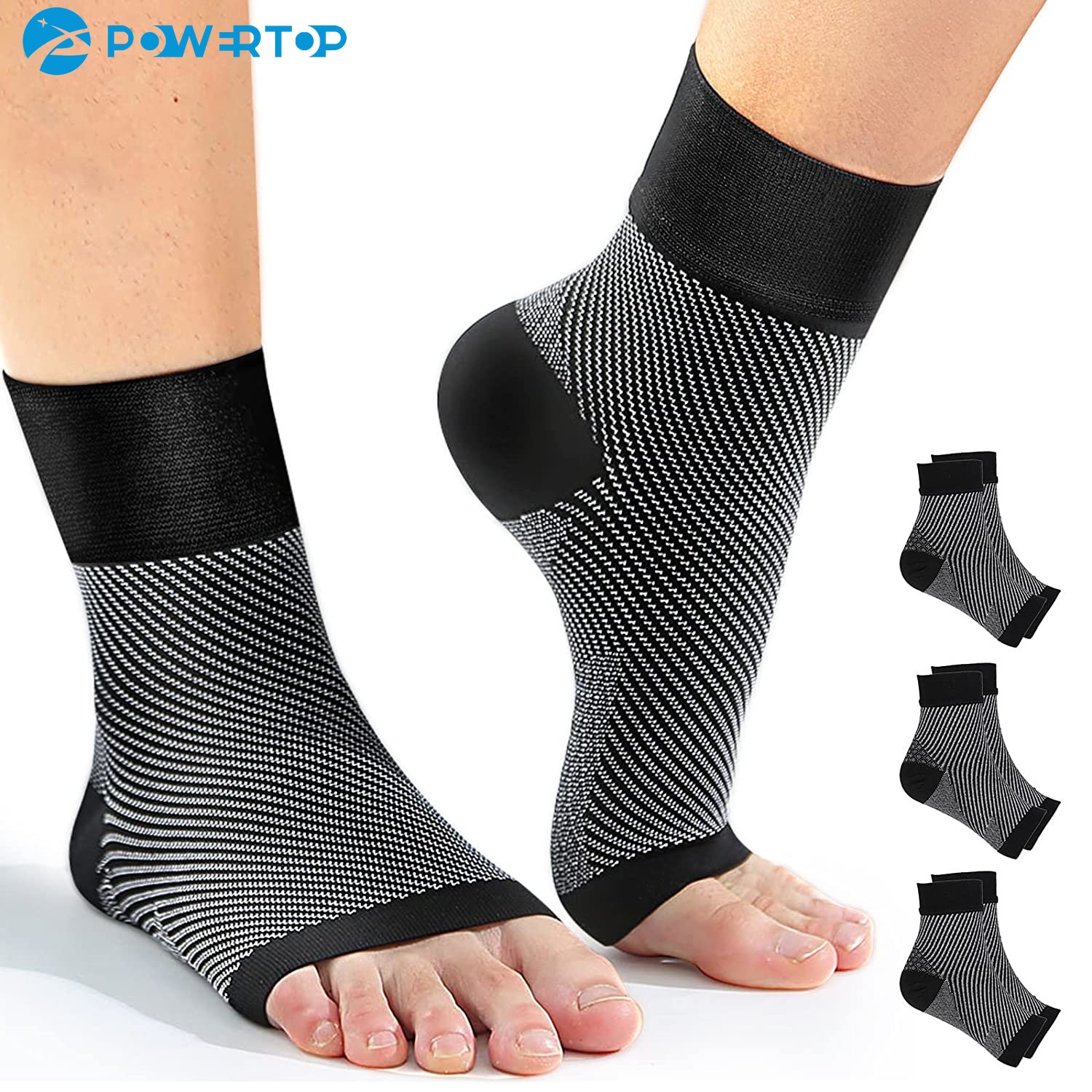 Ankle Brace Sock - 1 زوج جوارب ضغط التهاب اللفافة