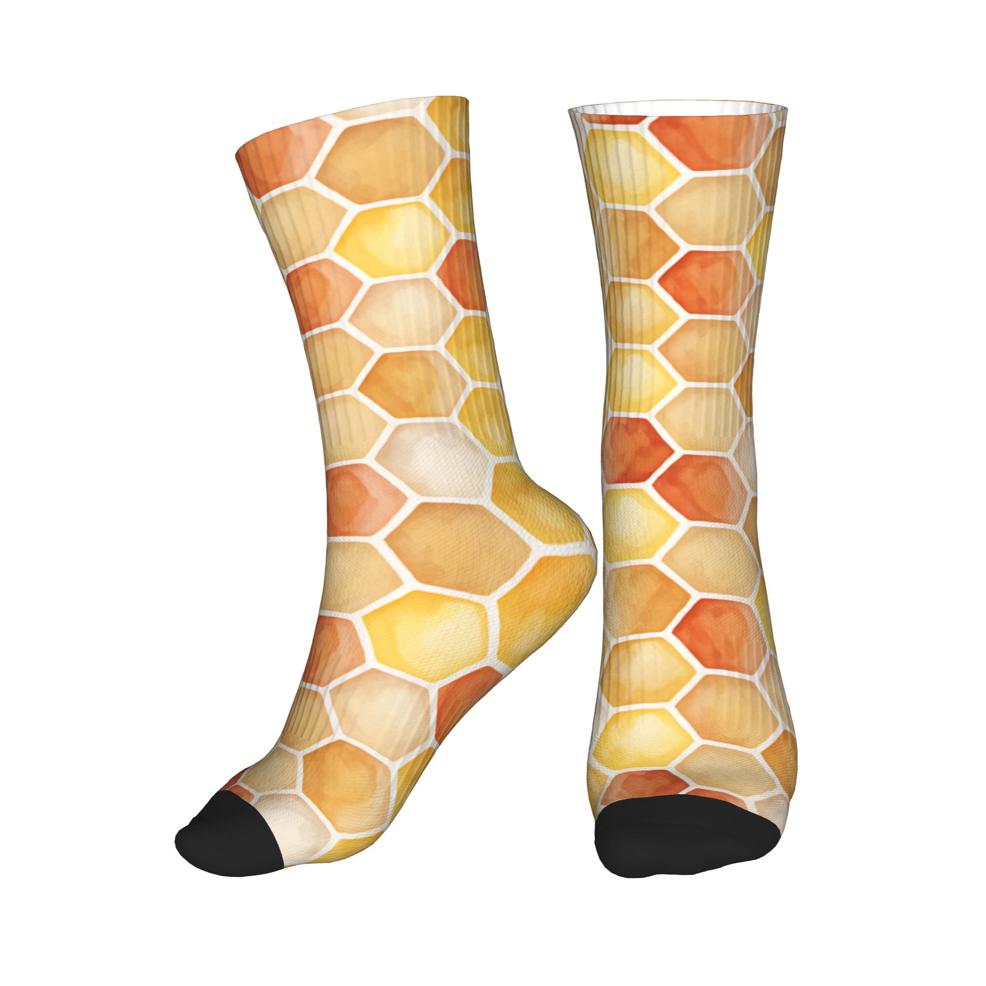 Dress Sock Men - جوارب دافئة بتصميم خلية النحل بألوان