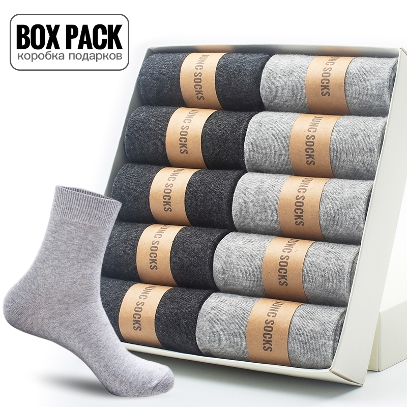 Cotton Crew Sock Pack - صندوق حزمة جوارب قطنية للرجال 10
