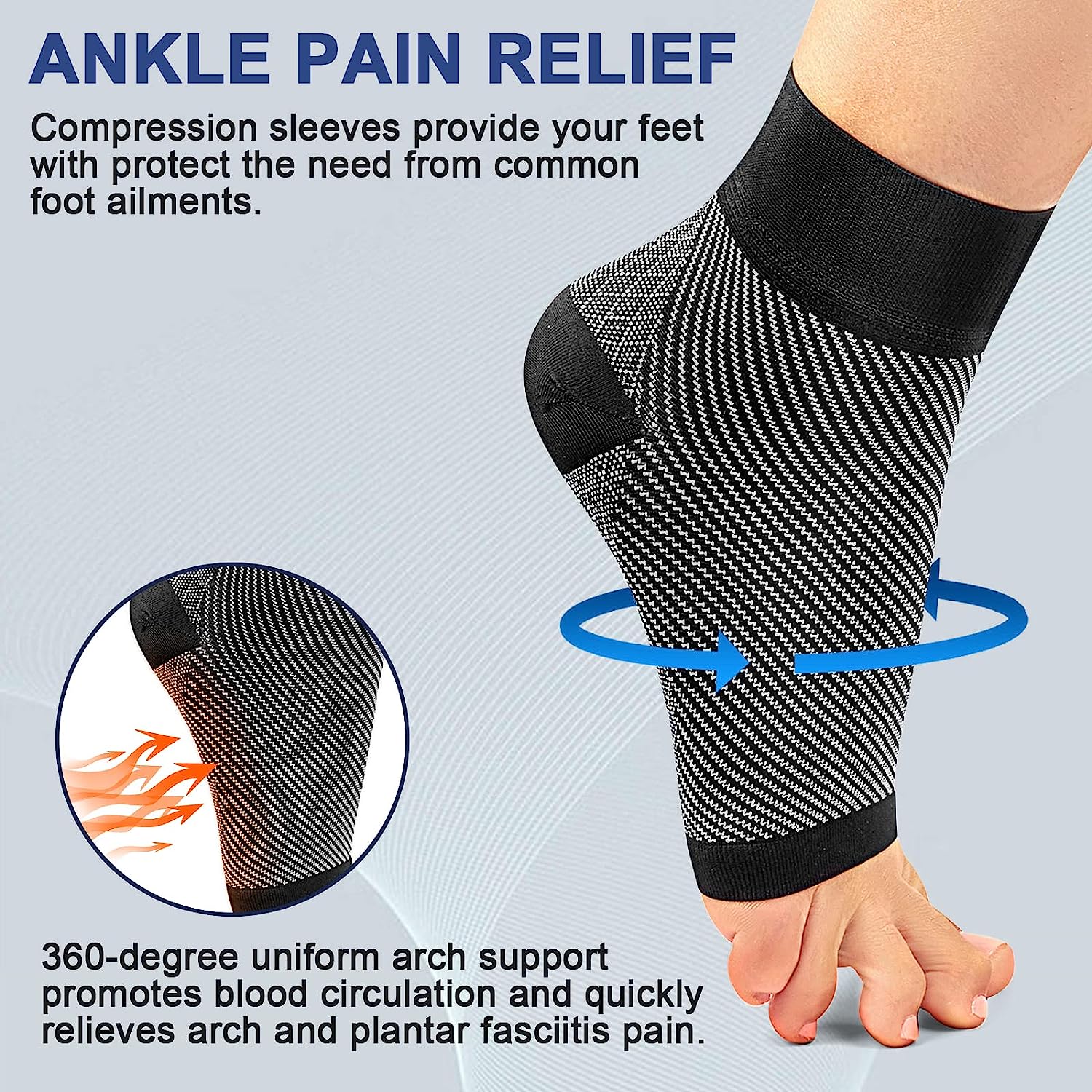 1 زوج جوارب ضغط التهاب اللفافة - مراجعة Ankle Brace Sock وسعره