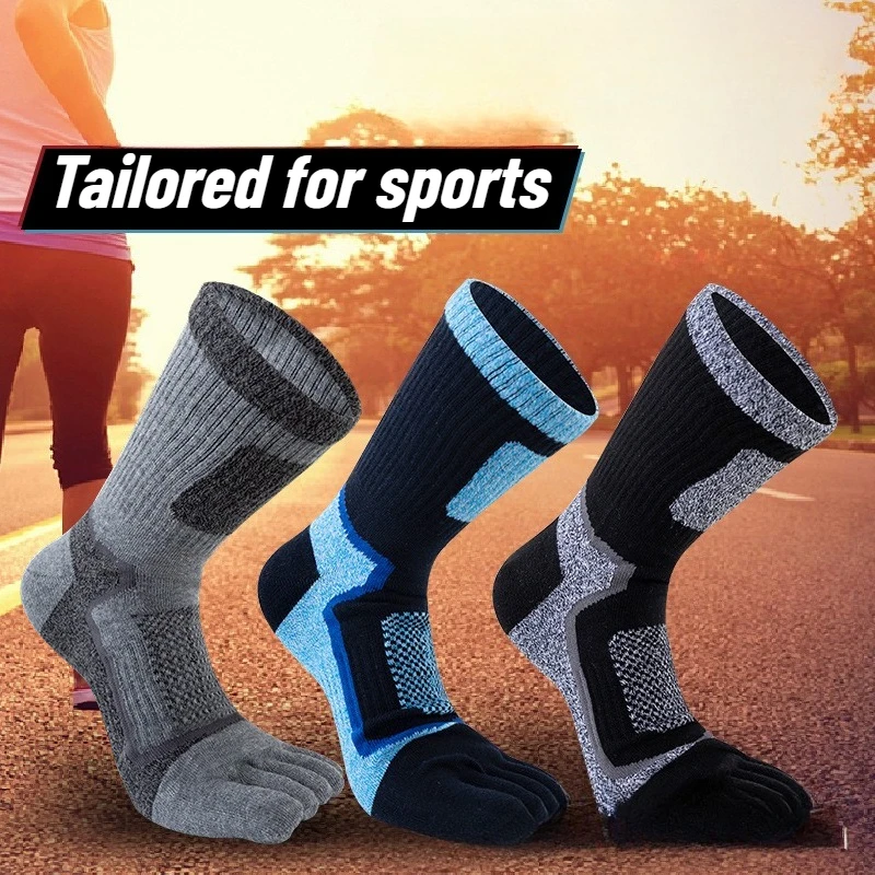 3 أزواج من الجوارب القطنية الر - مراجعة Toe Sock Split وسعره