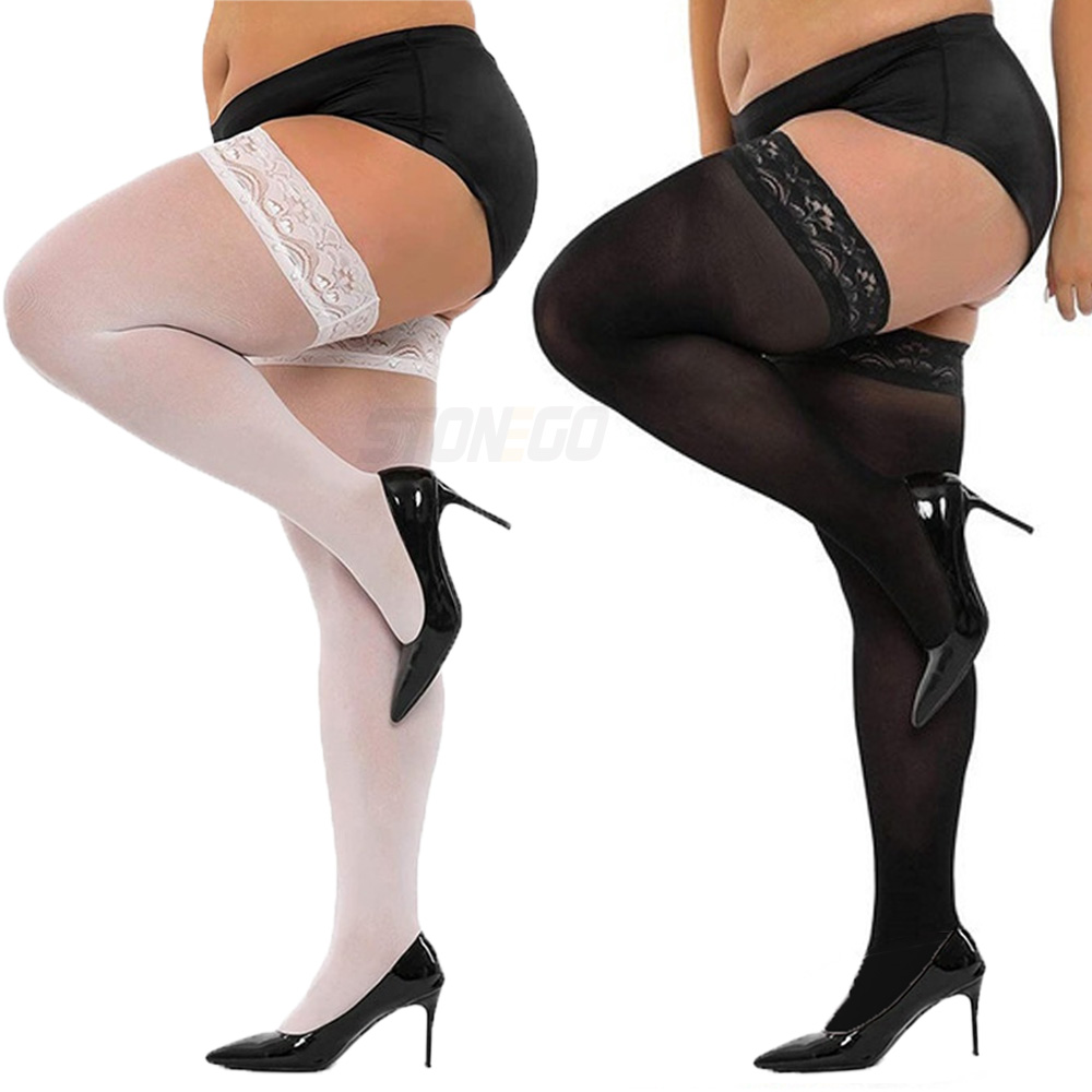 زائد حجم كبير المرأة رقيقة جدا - مراجعة Thigh High Sock Stay Up وسعره