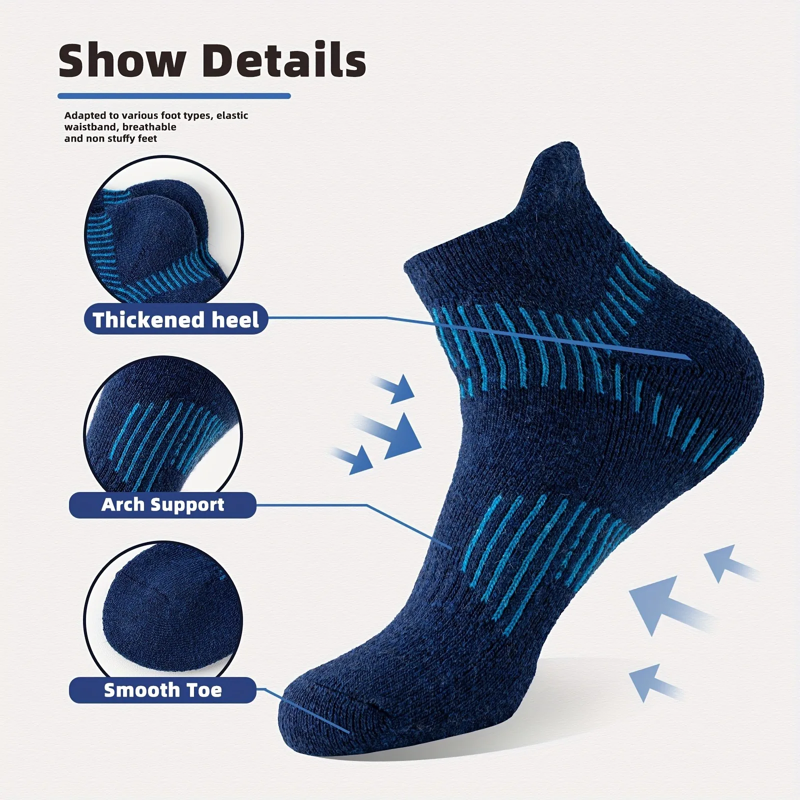 جوارب رجالية من صوف الميرينو ل - مراجعة Wool Hiking Sock وسعره