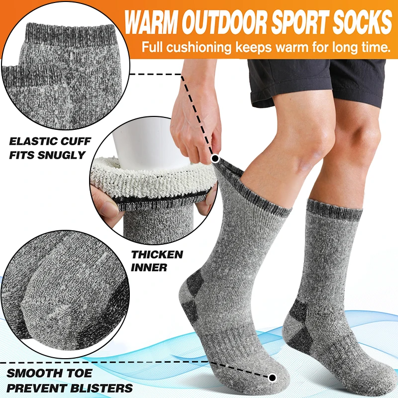 زوج واحد من الجوارب الرجالية ا - مراجعة Wool Hiking Sock وسعره
