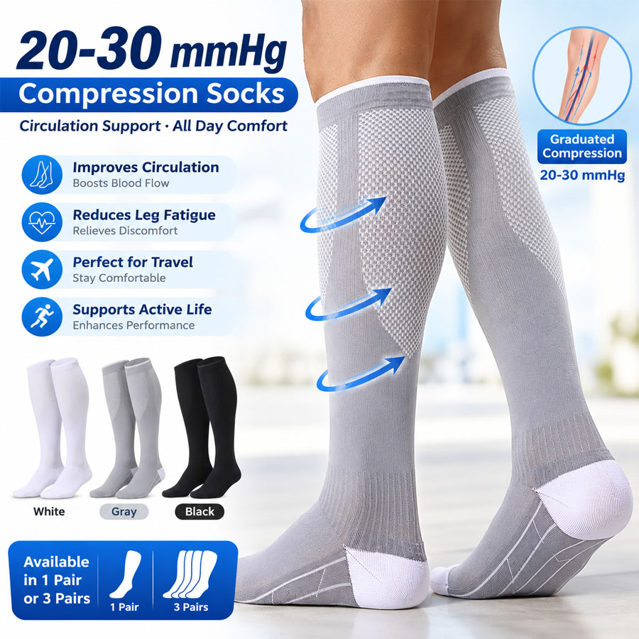3/1 أزواج من الجوارب الضاغطة ب - مراجعة Compression Sleeve Calf وسعره